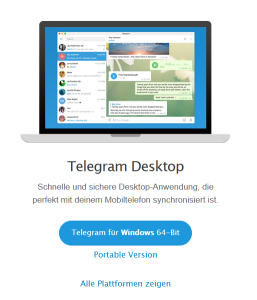Installation von Telegram Desktop auf einem PC